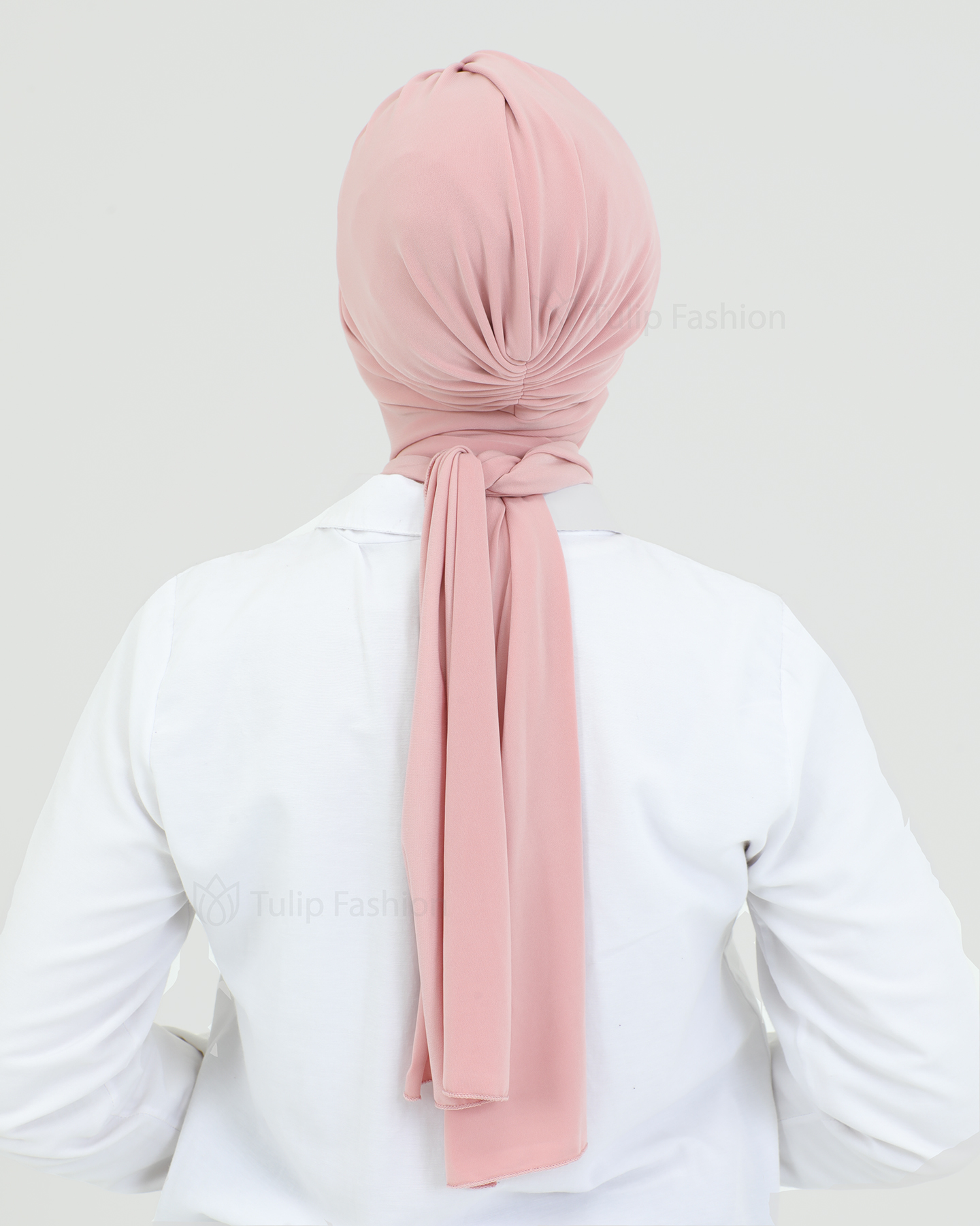 Turban with shawl - Tulin - Light Pink - 3