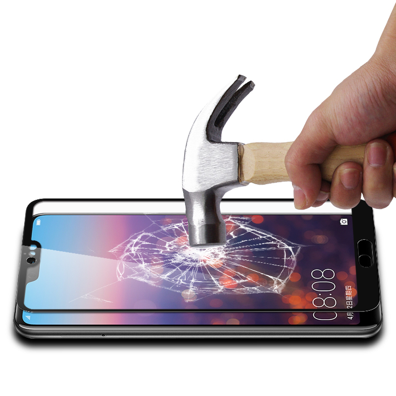 Huawei P20 - Transparent Skal + Heltäckande Härdat Skyddsglas Anti Blå-ljus - 2