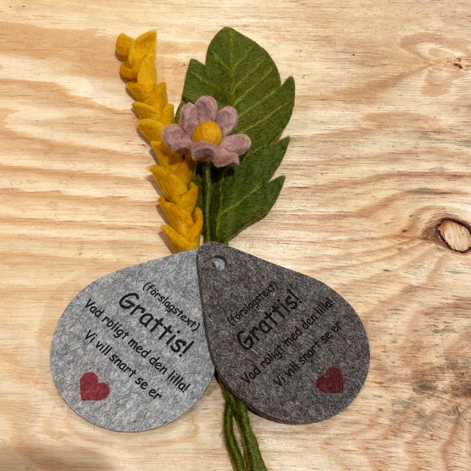 Your unique message on a wool card! - 2