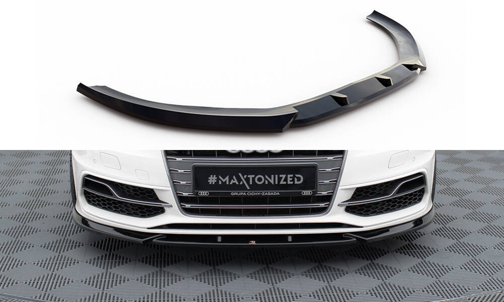 Maxton - FRONT SPLITTER V.2 AUDI S3 / A3 S-LINE SPORTBACK / HATCHBACK 8V