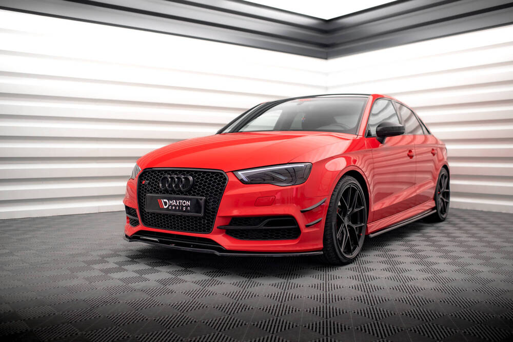 Maxton - FRONT BUMPER WINGS (CANARDS) AUDI S3 / A3 S-LINE 8V SEDAN / CABRIO - 2