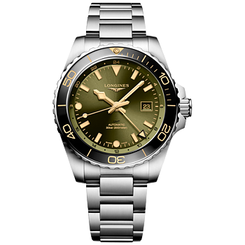 L3.890.4.06.6 Longines Hydroconquest GMT 43 grön