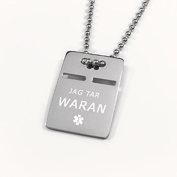 ID-merke medisin- og ICE Anheng - rustfritt stål