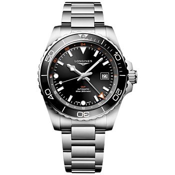L3.890.4.56.6 Longines Hydroconquest GMT 43 svart