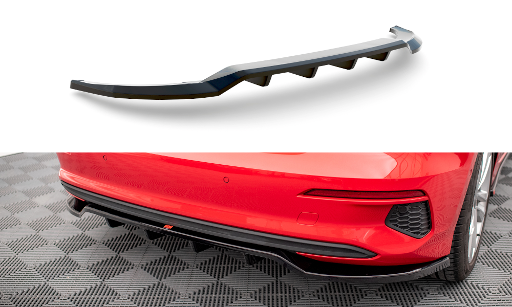 Maxton - CENTRAL REAR SPLITTER (WITH VERTICAL BARS) AUDI A3 SPORTBACK 8Y