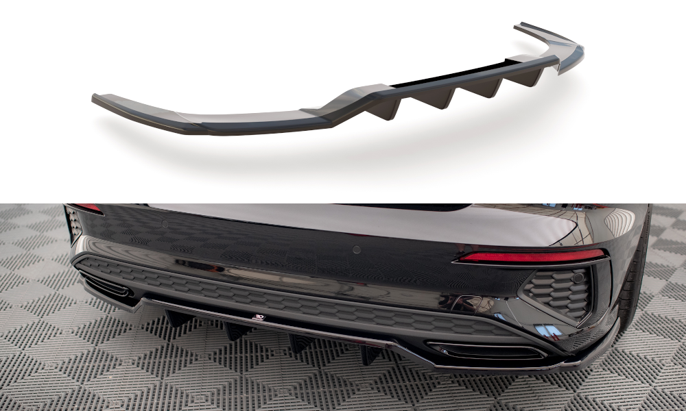 Maxton - CENTRAL REAR SPLITTER (WITH VERTICAL BARS) AUDI A3 S-LINE SEDAN 8Y