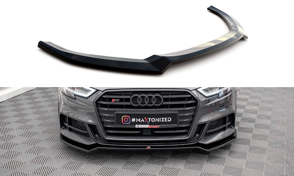Maxton - FRONT SPLITTER V.2 AUDI S3 / A3 S-LINE SPORTBACK 8V FACELIFT