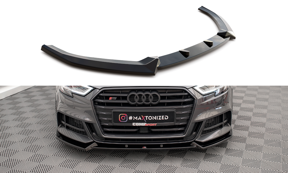 Maxton - FRONT SPLITTER V.1 AUDI S3 / A3 S-LINE SPORTBACK 8V FACELIFT