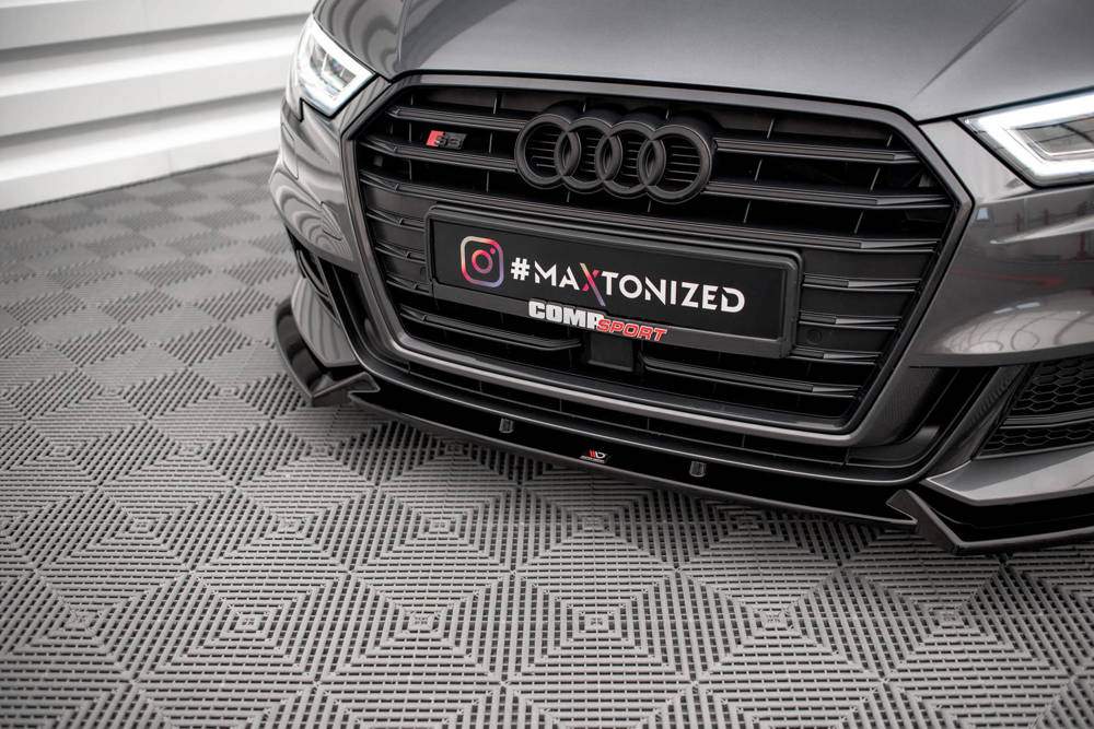 Maxton - FRONT SPLITTER V.1 AUDI S3 / A3 S-LINE SPORTBACK 8V FACELIFT - 3