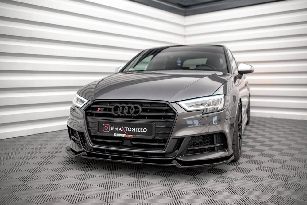 Maxton - FRONT SPLITTER V.1 AUDI S3 / A3 S-LINE SPORTBACK 8V FACELIFT - 4