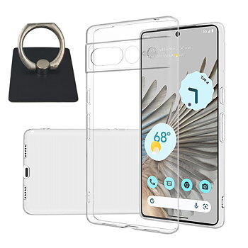 Google Pixel 7 Pro Shell & Square Finger Holder - Protection and Comfort - Black