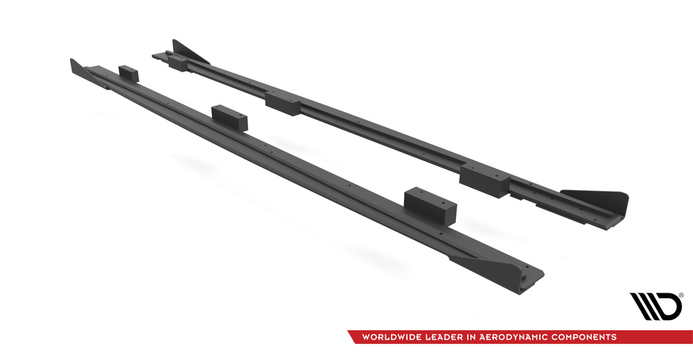 Maxton - STREET PRO SIDE SKIRTS DIFFUSERS + FLAPS AUDI S3 / A3 S-LINE SPORTBACK 8V FACELIFT - 5