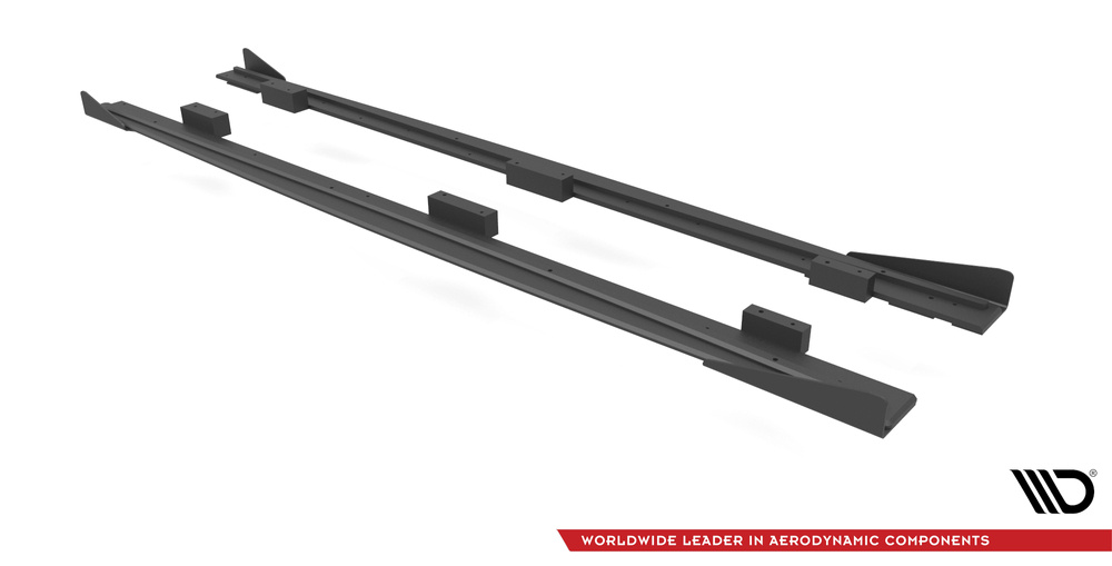 Maxton - STREET PRO SIDE SKIRTS DIFFUSERS + FLAPS AUDI S3 / A3 S-LINE SPORTBACK 8V FACELIFT - 6