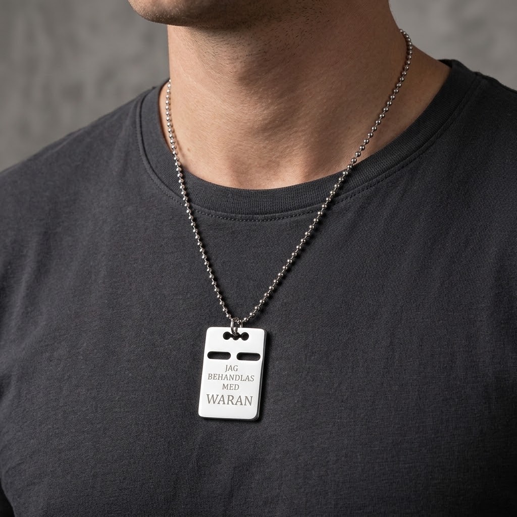 ID Bricka Medicin & ICE Bricka - Silver - 3