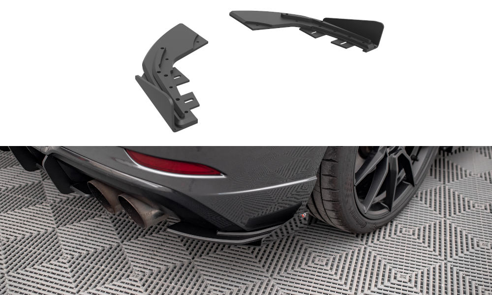 Maxton - STREET PRO REAR SIDE SPLITTERS + FLAPS AUDI S3 SPORTBACK 8V FACELIFT