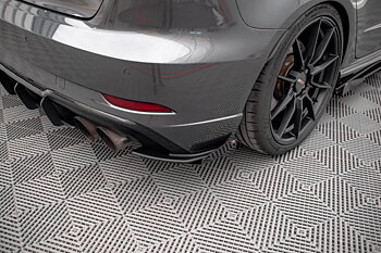 Maxton - STREET PRO REAR SIDE SPLITTERS + FLAPS AUDI S3 SPORTBACK 8V FACELIFT