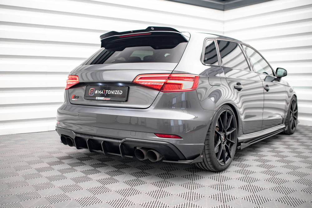 Maxton - STREET PRO REAR SIDE SPLITTERS + FLAPS AUDI S3 SPORTBACK 8V FACELIFT - 4