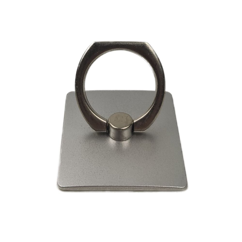 iPhone 15 Shell & Square Finger Holder - Protection and Comfort - Silver - 6