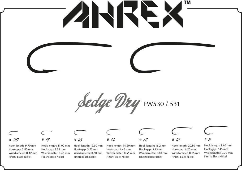 Ahrex FW531 Sedge Dry Hook Barbless - 3