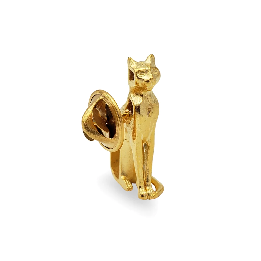 Brosch/Pin Bastet, förgyllt tenn - 3