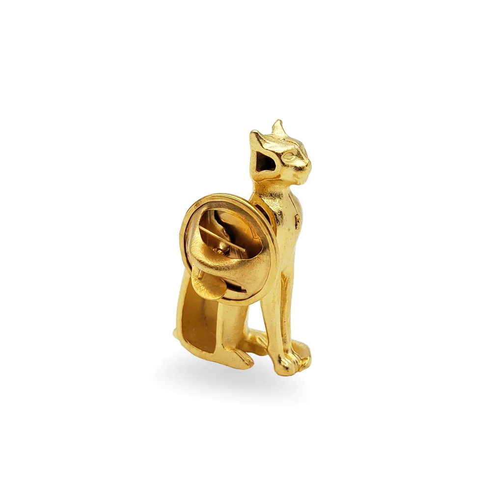 Brosch/Pin Bastet, förgyllt tenn - 2