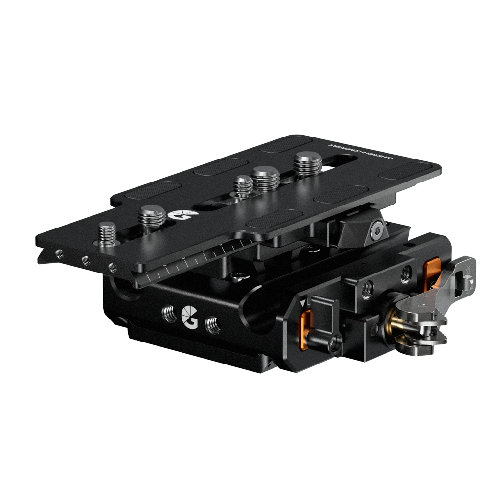 Bright Tangerine LeftField 3 QR Baseplate (DJI Ronin 2) for RED V-RAPTOR