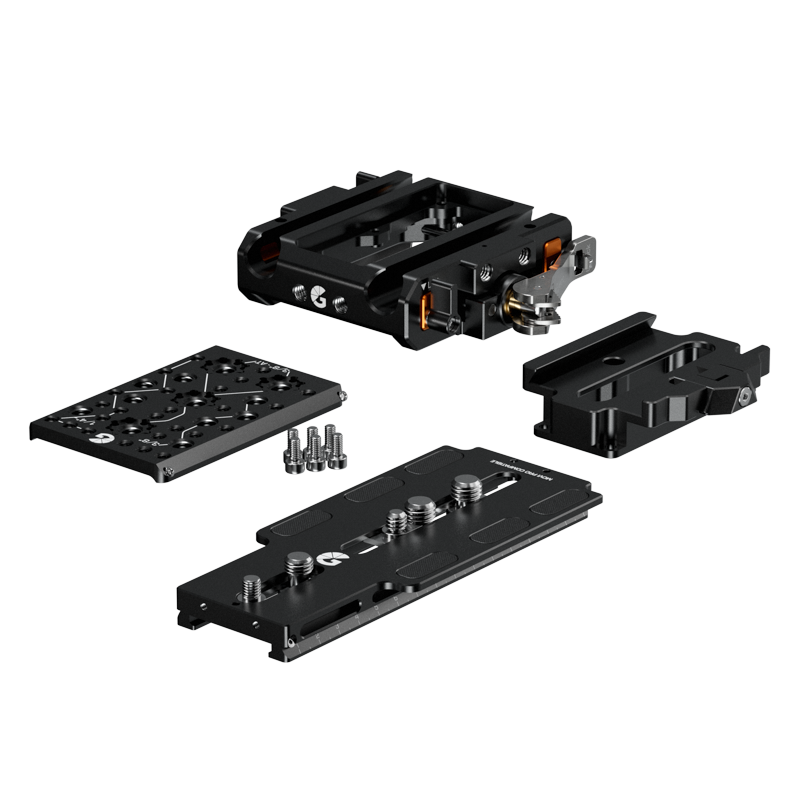 Bright Tangerine LeftField 3 QR Baseplate (Freefly Movi) for RED V-RAPTOR
