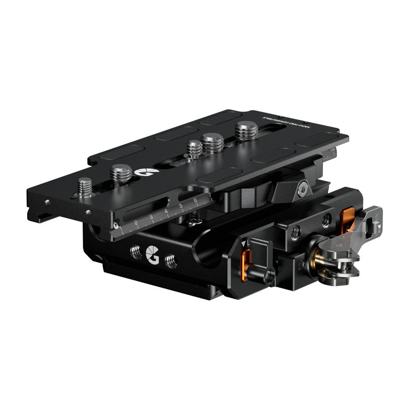 Bright Tangerine LeftField 3 QR Baseplate (Freefly Movi) for RED V-RAPTOR - 2