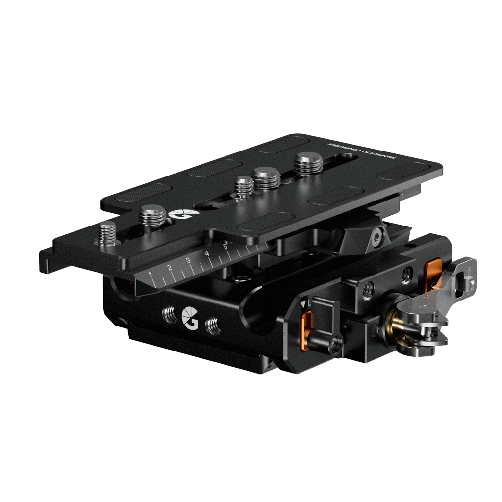 Bright Tangerine LeftField 3 QR Baseplate (Manfrotto) for RED V-RAPTOR - 2