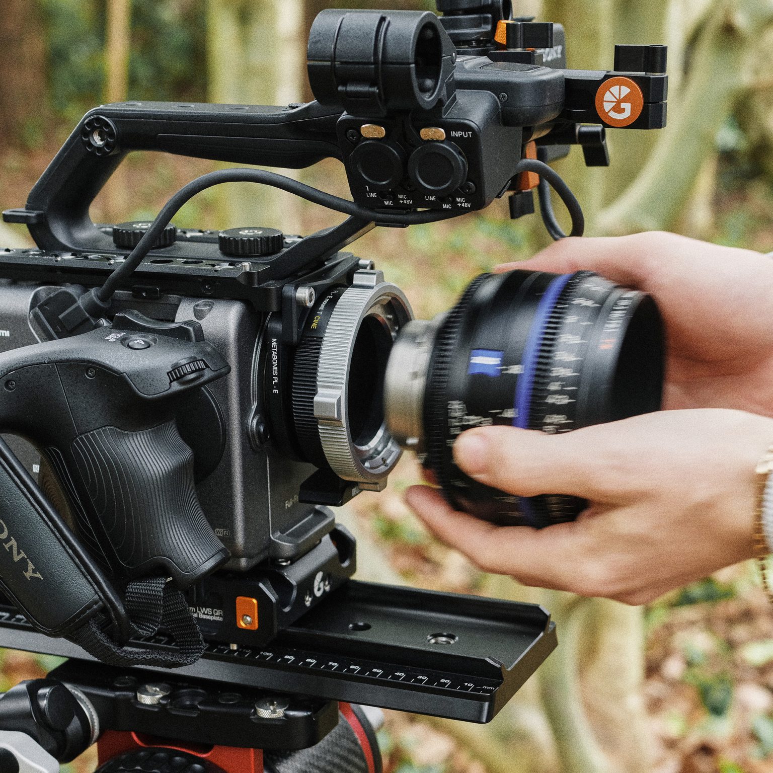 Bright Tangerine Metabones E-PL Adapter Support for Sony FX6 - 8