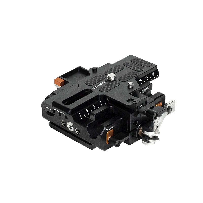 Bright Tangerine LeftField 3 Canon C70 QR Baseplate (DJI RS 2 & RS 3) - 2