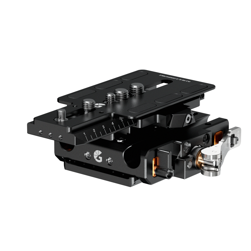 Bright Tangerine LeftField 3 QR Baseplate (DJI RS 2 & RS 3) for RED V-RAPTOR - 4