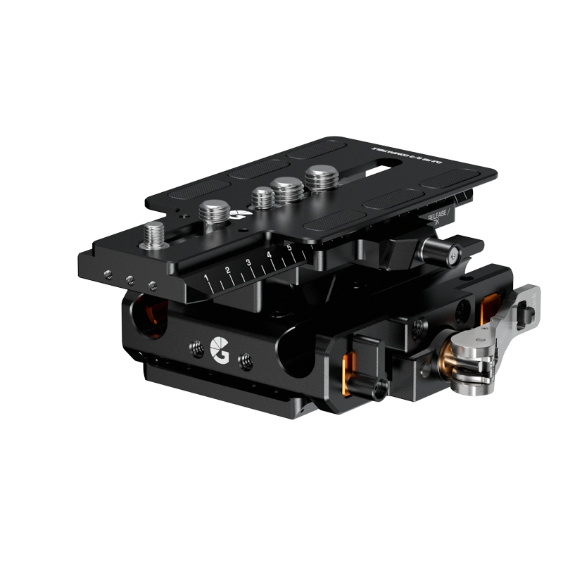 Bright Tangerine LeftField 3 QR Baseplate for RED KOMODO & KOMODO-X (DJI RS 2 & RS 3)