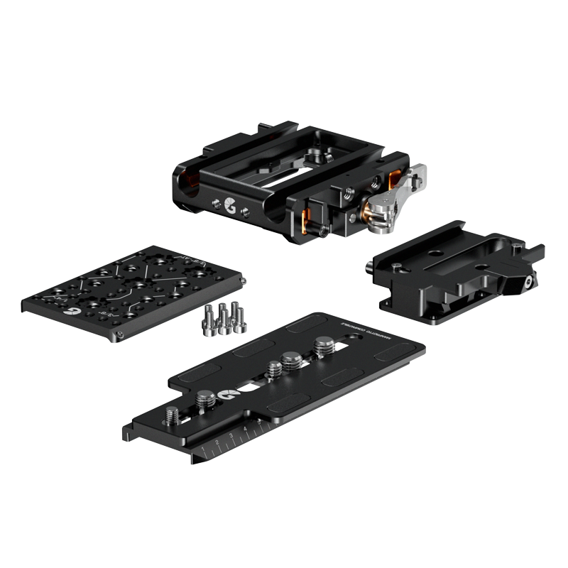 Bright Tangerine LeftField 3 QR Baseplate for RED KOMODO & KOMODO-X (DJI RS 2 & RS 3) - 2