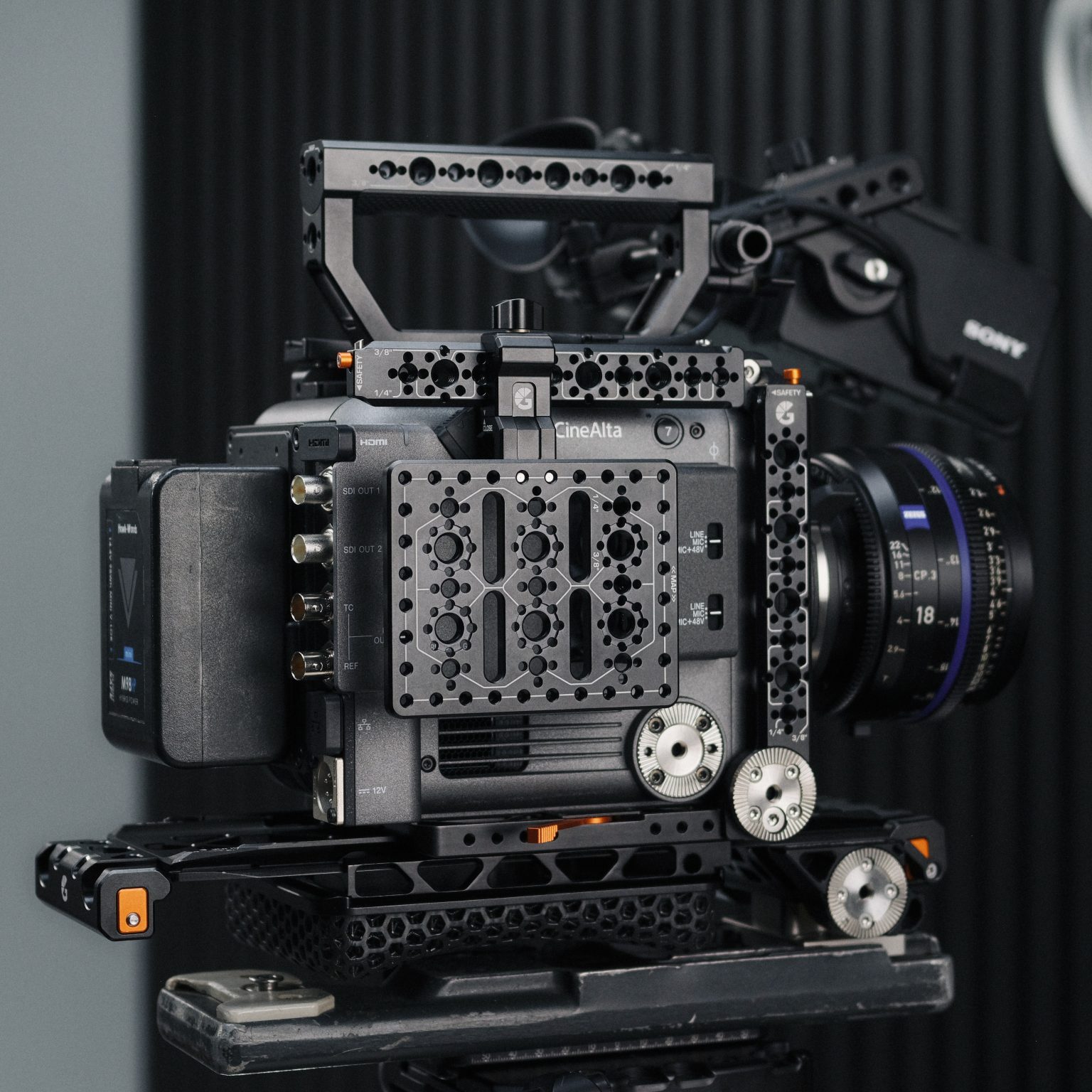 Bright Tangerine Floating NATO Side Rail for Sony BURANO - 4