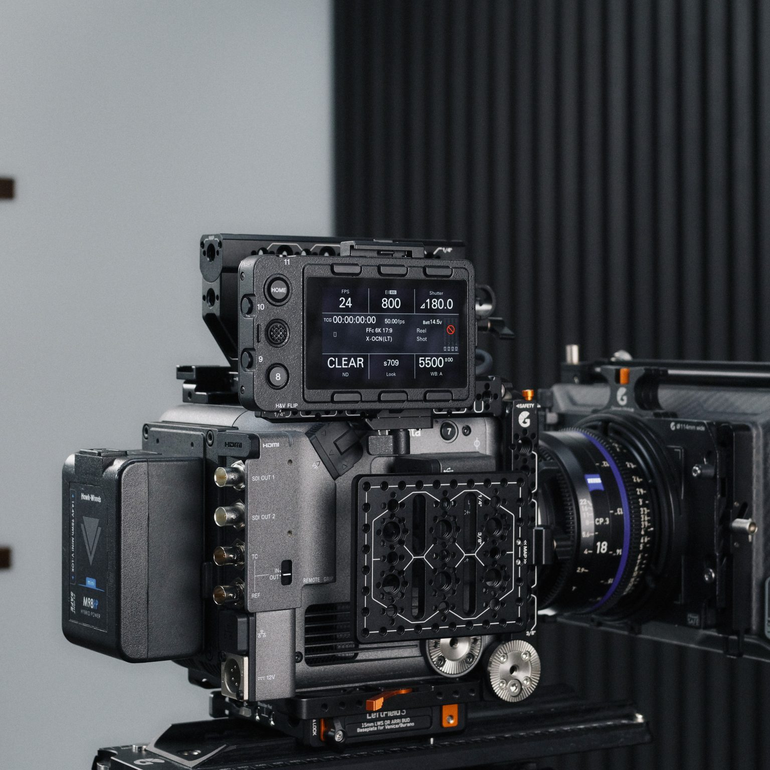 Bright Tangerine Floating NATO Side Rail for Sony BURANO - 3