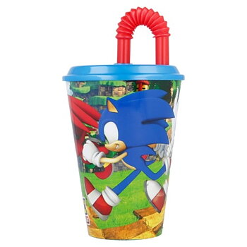 Sonic Mugg med Sugrör