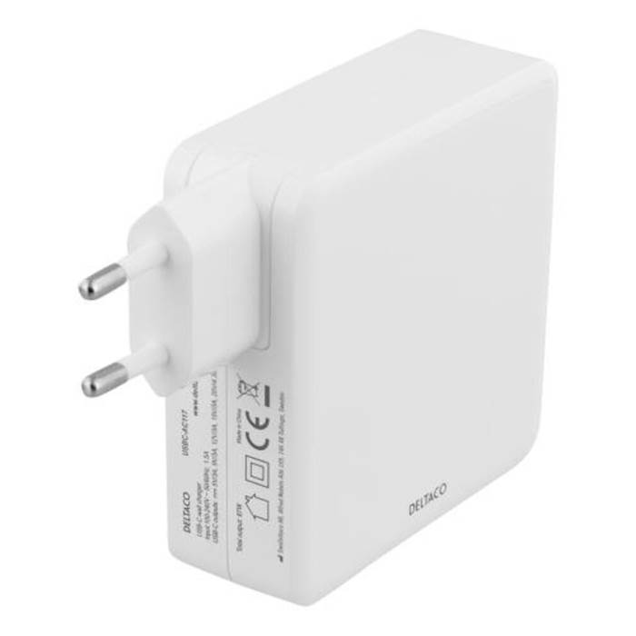 Nätadapter 87 W USB-C PD, vit