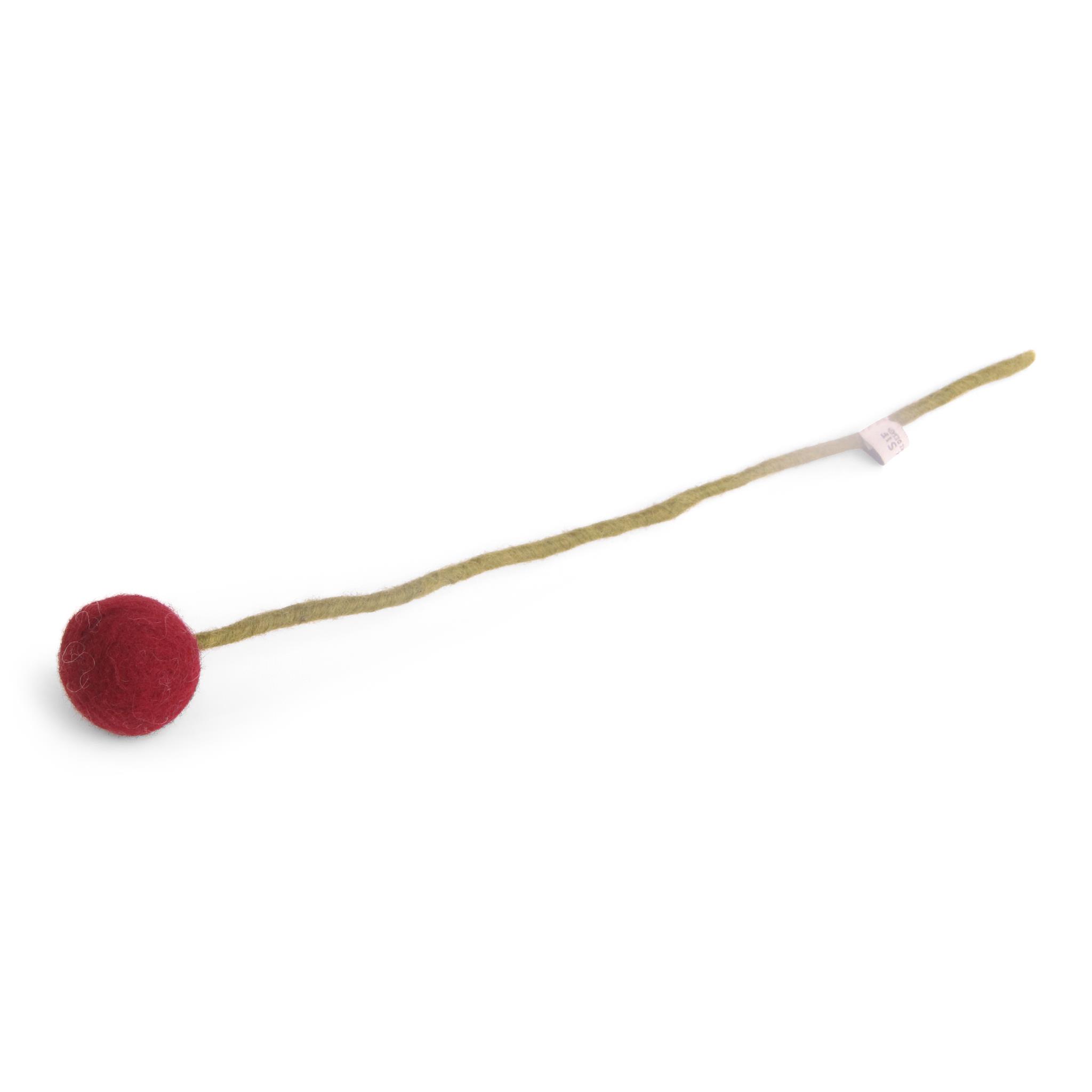 Ball flower 3cm Dark red