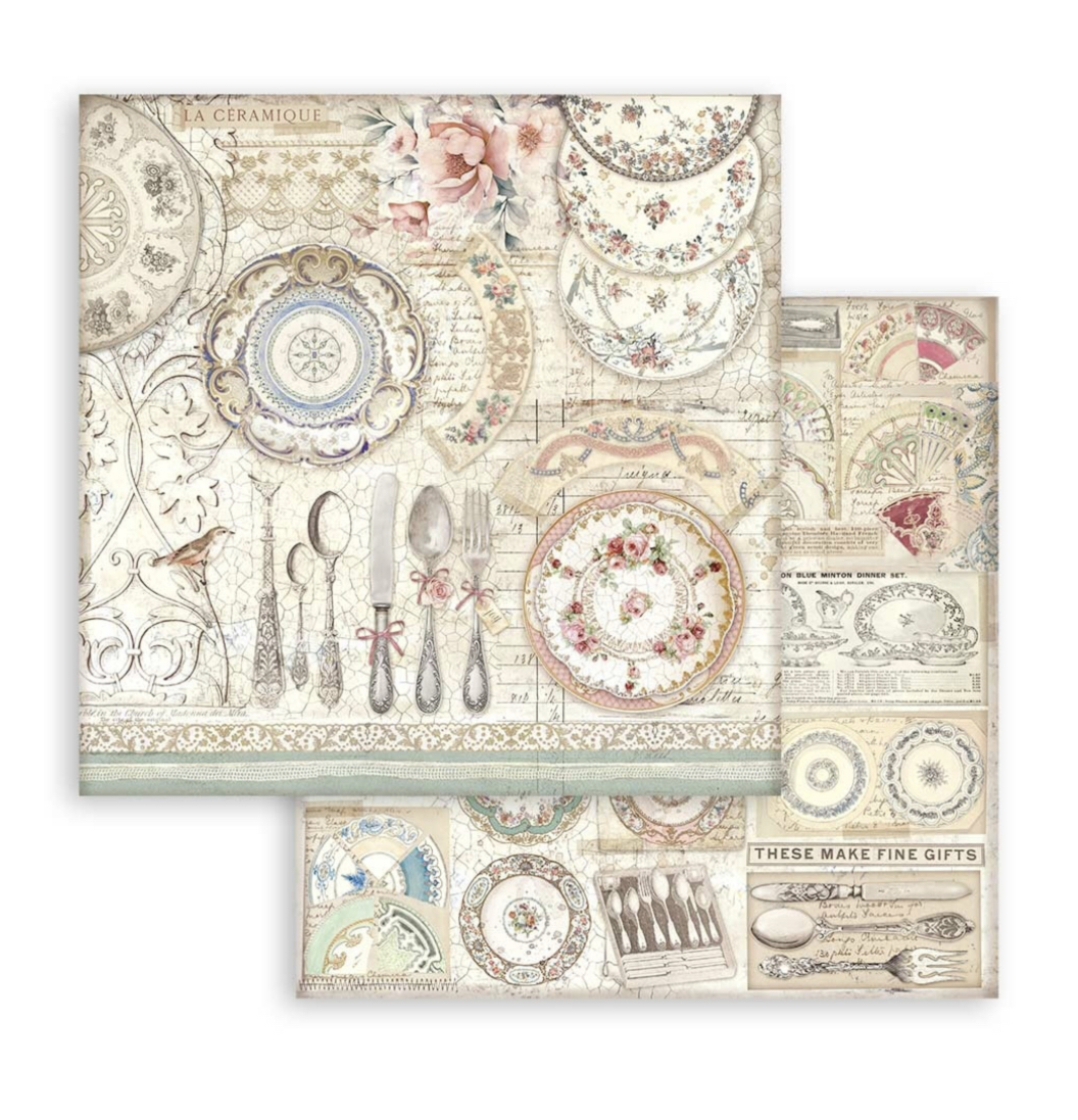 Stamperia Paper Pad 12X12 - Brocante Antiques - 3