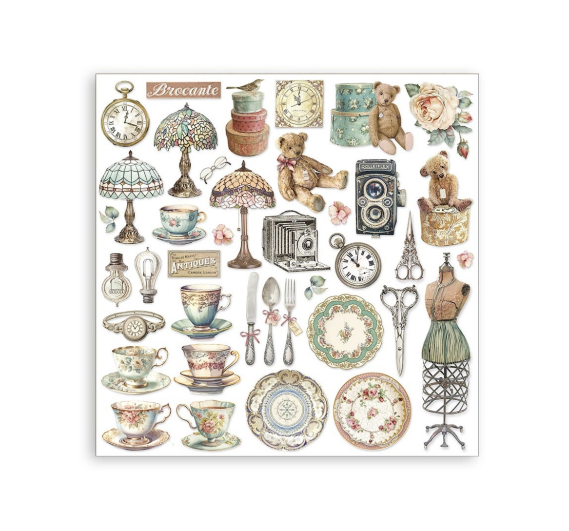 Stamperia Paper Pad 12X12 - Brocante Antiques - 9