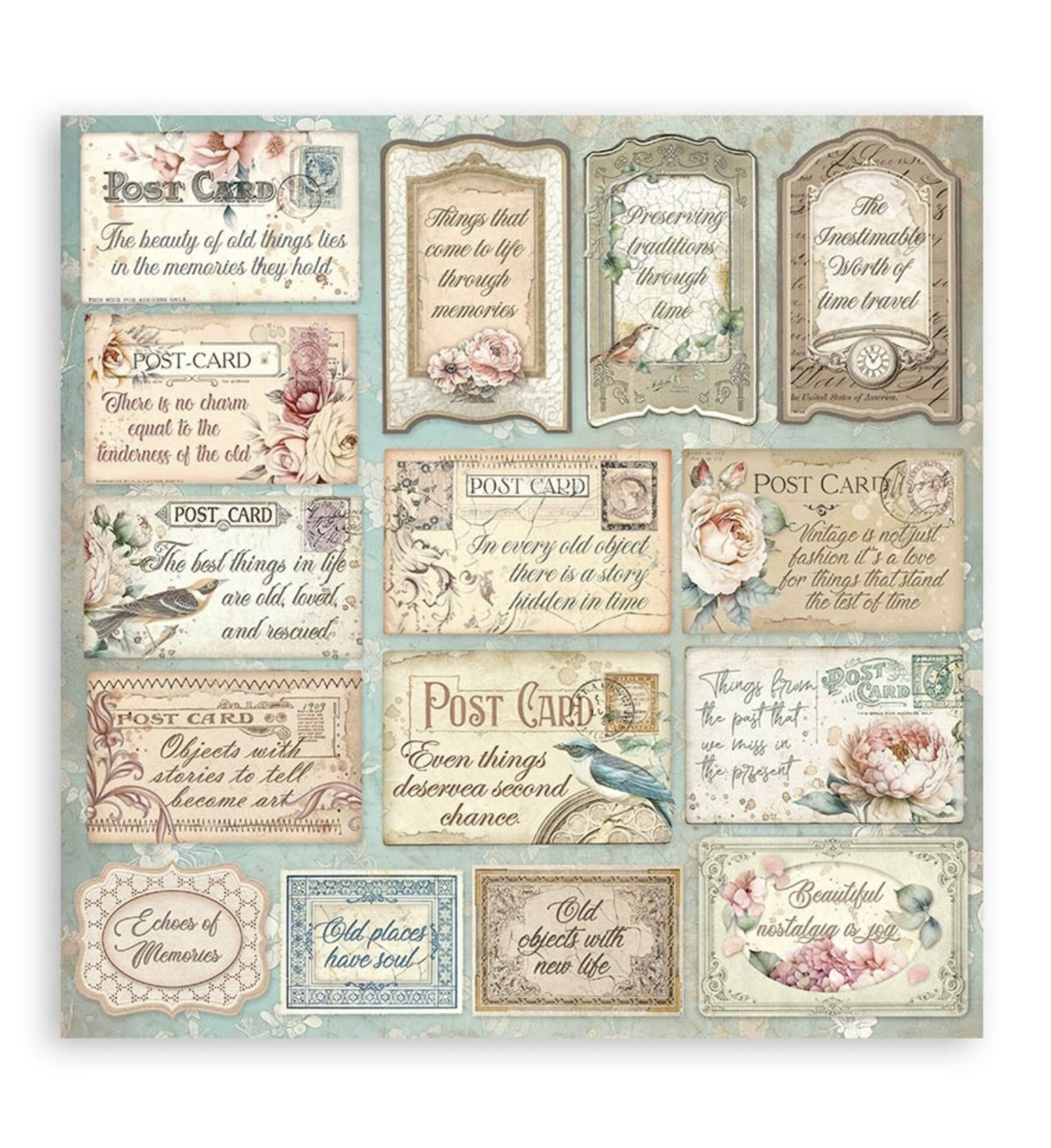 Stamperia Paper Pad 12X12 - Brocante Antiques - 2