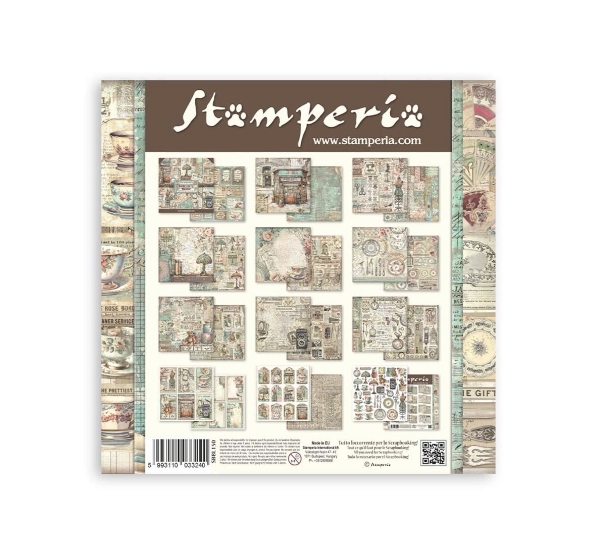 Stamperia Paper Pad 12X12 - Brocante Antiques - 10