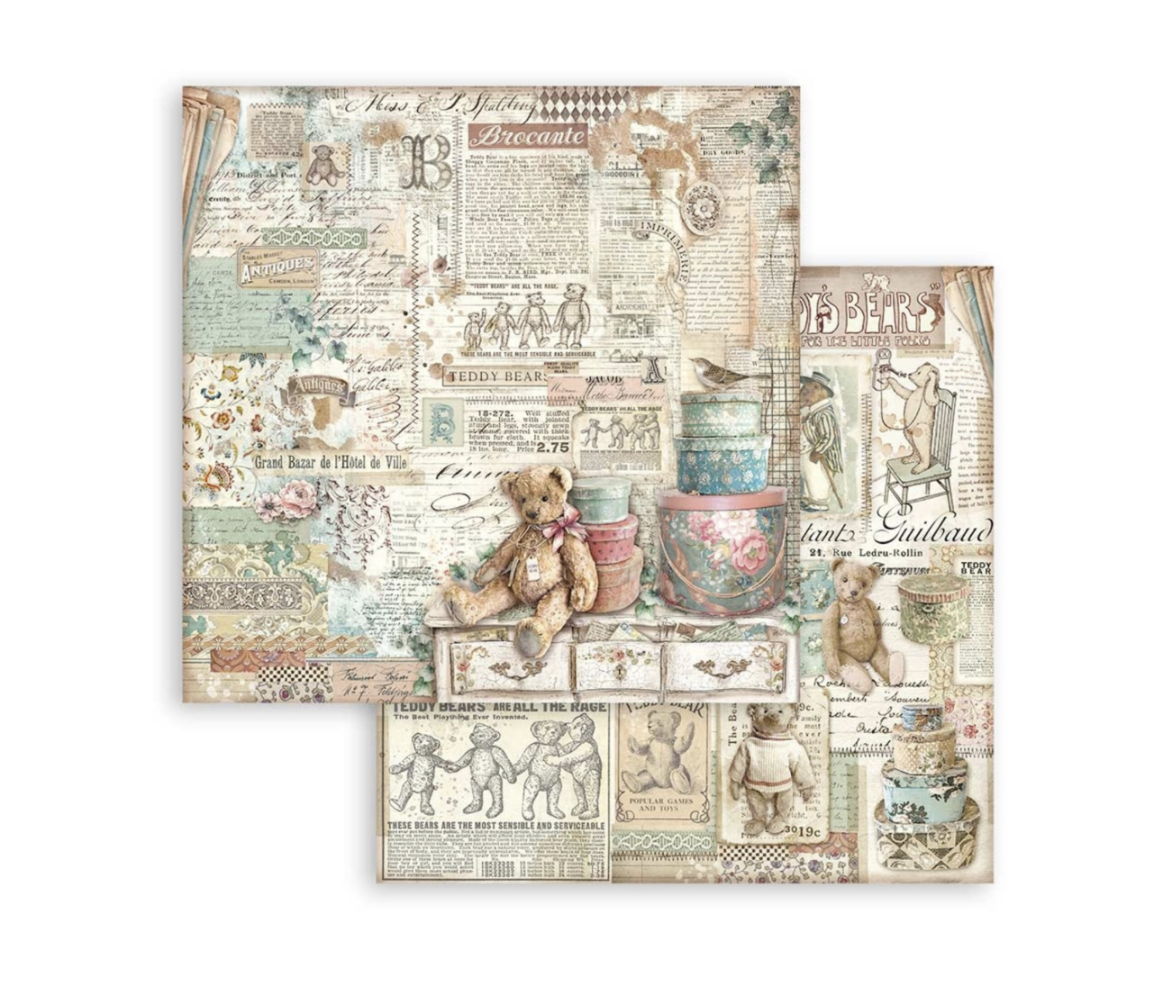Stamperia Paper Pad 12X12 - Brocante Antiques - 4