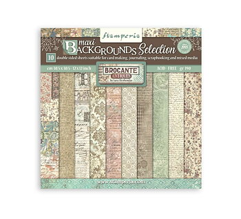 Stamperia Paper Pad 12X12 - Brocante Antiques Maxi Backgrounds