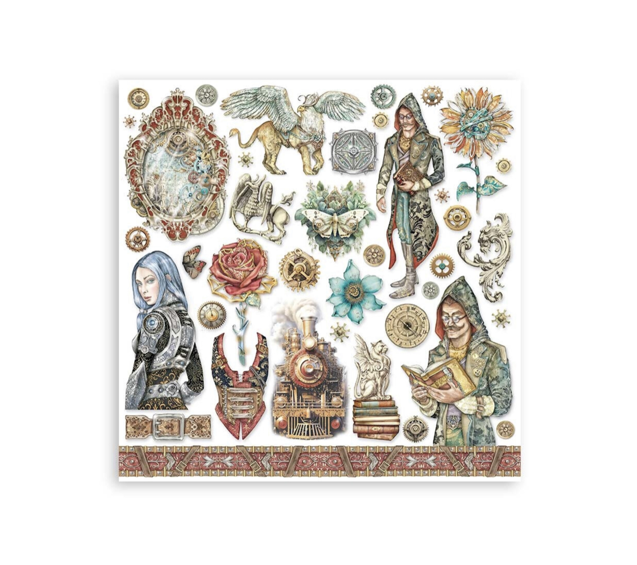 Stamperia Paper Pad 12X12 - Sir Vagabond in Fantasy World - 8