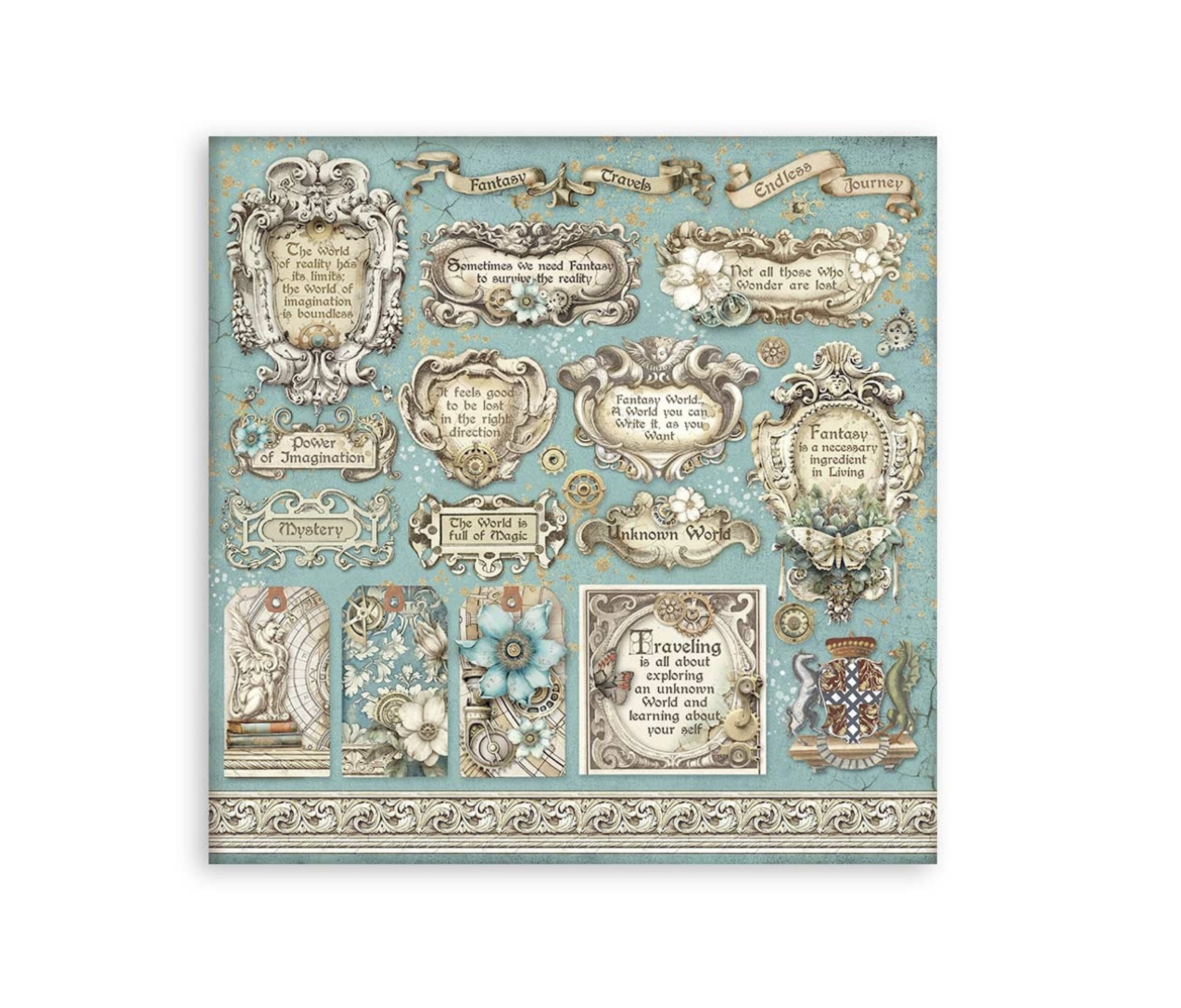 Stamperia Paper Pad 12X12 - Sir Vagabond in Fantasy World - 2