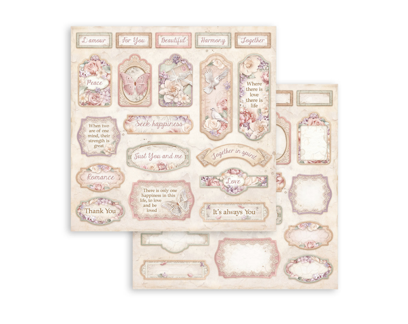 Stamperia Paper Pad 12X12 - Romance Forever - 4