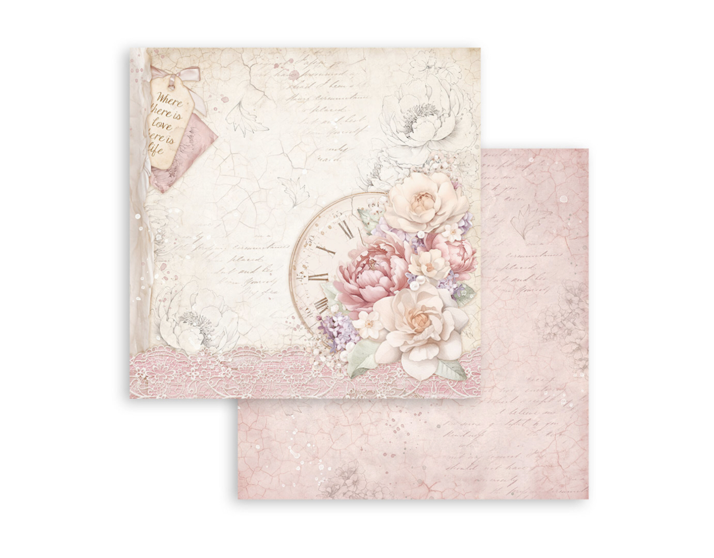 Stamperia Paper Pad 12X12 - Romance Forever - 7