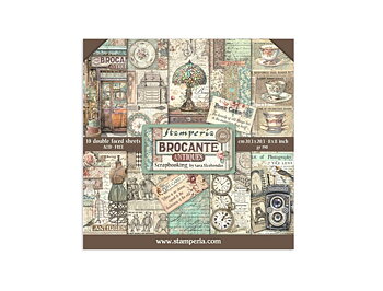 Stamperia Paper Pad 8X8 - Brocante Antique